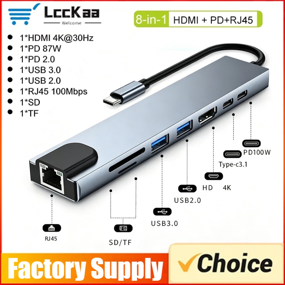 Smart Home Hub 2 - محول USB C 8 في 1/2