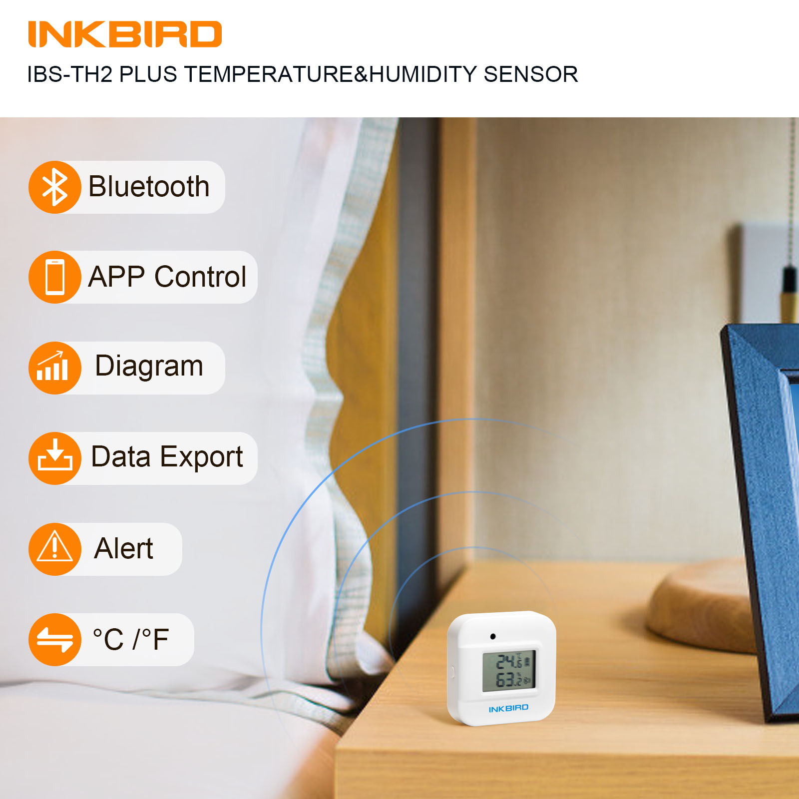 INKBIRD-مقياس الرطوبة والإضاءة - مراجعة Smart Home Plus وسعره